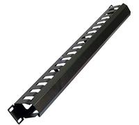 19" 1U Cable Tidy Management Blanking Rack Patch Panel - Vented Equipment Data Cabinet Module Plate Mount - Black Metal Cooling Empty Unit Cover & Fixing Screws