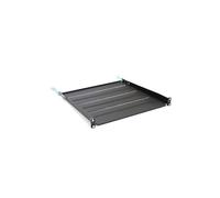 19" 1U Shelf G/450 Black (RAL 9005) with Support TN-19-450-1U-BK