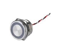 19/22/25mm 2A 1NO Momentary Flat Head LED llighted Piezo Switch Waterproof IP68 Piezo Switch IDGTTLDF(22MM,OXIDATION_6V)