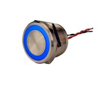 19/22mm/25mm RG/RB/RGB Ring LED Illuminated Momentary Metal Piezo Touch Switch IINKUEYK(22MM,RG LED_24V)