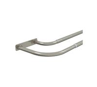 19-22mm Room Darkening Extendable Double Curtain Pole - Satin Silver, 130-210cm