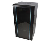 19" 22U Metal Rack Cabinet with Glass Door 600mm Deep Wall or Floor Mount