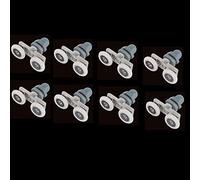 19 23 25 27mm Swinging Double Sliding Glass Pulley Bearing Door Rollers Runners Wheels 1Set(8pcs,23mm)