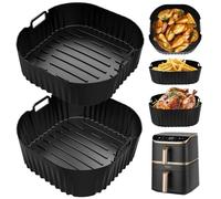 19-23 cm Airfryer Silicone Mould Hot Air Fryer, Airfryer Accessories for Cosori 5.5L/6L/6.2L, Cosori 10.8L, Philips NA230, Ninja AF180 Hot Air Fryer Accessories, Reusable Instead of Baking Paper