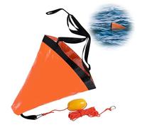 19”/24”/42”/53 Inch Drift Sock Sea Anchor Drogue with 30ft Tow Rope Line Buoy Ball for Fishing Boat Trolling High Tensile(Small)