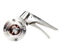 19/25/32/38/45/51mm Pipe OD x 1.5" 2" Tri Clamp Sanitary Butterfly Squeeze Trigger Flow Control Valve SUS 304 Stainless(25mmPipeOD K50.5mm)