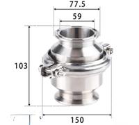 19 25 32 38 51-159Mm 1.5" 2" 3" 4" 5" 6" Tri Clamp SUS 304 316L Stainless Steel