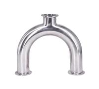 19 25 32 38 51 63 76mm Pipe 1.5" 2" 3" U Shaped Bend 3 Ways SUS 304 Stainless Fitting Spliter(304,38MM OD K50.5MM_U Type)