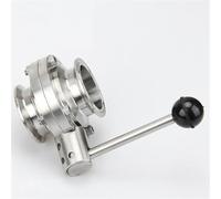 19/25/38/45/51/63mm Stainless Steel 304 Sanitary Valve Tri Clamp 50.5/64/77.5mm 1Pcs(OD89x Clamp 106)