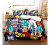 (19, 260*220 three-piece set) Anime bedding set Dragon Ball series 3D digital printing three-piece set