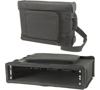 19” 2U Rack Mount Transit Carry Bag - Patch Panel Padded Case - DJ Mixer Audio