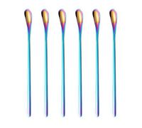 19 3cm Stainless Steel Spoon for DIY Projects Mix Wax, Resin, and Soap with Comfort (colorful)