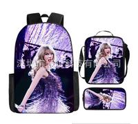 (19) 3pcs Taylor Swift Backpack 3D Printe Teens Shoulder Bags