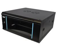 19" 4U Metal Rack Cabinet with Glass Door 600mm Deep Wall or Floor Mount