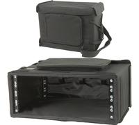 19" 4U Rack Mount Transit Carry Bag Patch Panel Padded Case DJ Mixer Audio