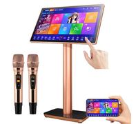 19.5″ Capacitive Touchscreen Karaoke Machine, Ktv Song Selection Machine, With Wireless Microphone, Supports Wifi/Usb Flash Drive/27 Languages/Automatic Song Updates, For Home, Bar Black-500G