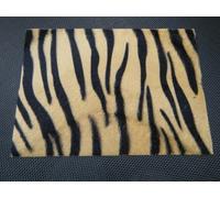 19.5cm x 14cm Faux Furry Fabric Beige Animal Zebra Stripes Prints Skin Decal Stickers for Craft Kids Scrap Books Birthday Card Mobile Phone - by Fat-Catz
