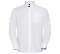Collection Long Sleeve Easy Care Oxford Shirt Russell White 19.5 in