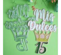 19.5x13.1cm Spanish Crown Metal Cutting Dies Cut Stencils for Scrapbooking Embossing Paper Photo Album Decorative Card Making Template