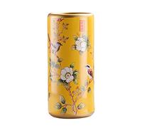 19.5x44cm Vintage Ceramic Umbrella Stand Hand-Applied Chinese Style Floor Standing Cane Holder At The Hotel Office House Entrance