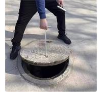 19.6/39.3in Manhole Hook Tool, steel, Drain Cover Grates Pry Bar, 8mm/10mm/12mm, Heavy Duty Versatile Single Hook, for Covers, Storm Drains, Septic Tank Lids(A,90 * 10.5 * 0.8cm)