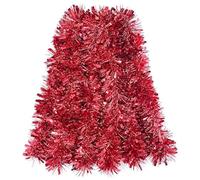 19.6 Ft Christmas Tinsel, Chunky Red Tinsel Xmas Garland, Christmas Tree, Wedding, Birthday, New Year Party