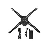 19.6 Inch 3D Hologram Fan Display Trade Show Display 1080P HD and 512Pcs Led Beads Four-Axil and High Transfer Speed Upload by iOS and Android 3D Holographic Fan