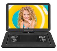 19.6" Portable DVD Player with 17.1" Large HD Screen, 5 Hours Battery DVD Player Portable with Car Charger, Kids Portable DVD Player Support All Region Discs, USB and SD Card, Sync TV