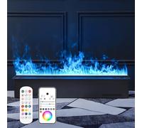 19.69-78.74in Water Vapor Fireplace,Electric Fireplace with Water Connection Direct,Vapor Fireplace with Multicolor Flame,Touch/Remote/App Control Timer 100cm/39.37in