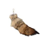 19.69inch Faux Fox Tail Keychain,Long 3D furry Tail Handbag Hook Pendant,Realistic Colors, Hanging Charm Fashionable Tassel Pendant for Women's Cosplay Accessories Toys Keyrings (brown)