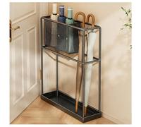 19.7" High-Temperature Painted Metal Umbrella Stand Perforated Design Deep Storage Rounded Corners Perfect for Home Use Stylish Cane Holder Durable and Functional