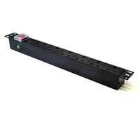 19" 7 Way UK Mains Power Distribution Strip Unit Extension PDU Data Rack Cabinet