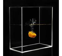19.7 X 19.7 X 2.4IN Transparent Acrylic Water Tank Shallow Sink, Shallow Bathroom Tray Display Cabinet For Product Shooting Advertising, Bathroom, Tray Props For Photo Studio, Food Shooting(40x40x10cm