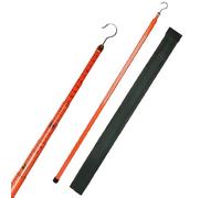 19.7ft/26.2ft/32.8ft/39.4ft/49.2ft/59ft Non-Conductive Telescopic Tower Ruler, Insulated Height Measuring Pole with Hook, Electric Power Distance Measuring Tools(1000cm/32.8ft)