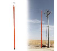 19.7ft/26.2ft/32.8ft/39.4ft/49.2ft/59ft Resin Extendable Measuring Stick Tool, Adjustable Height Rod with Hook, Portable Telescopic Ruler for Telecom Tower(Orange,1000cm/32.8ft)