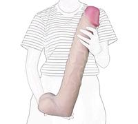 19.8 Inch Super Huge Dildo 3.1 inch Thick Giant Phallus Realistic Dildo Novelties Toy Simulation Dildo Toy for Women(Skin Color)
