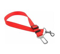 $19.9 Value Pack - 2 Dog Pet Seat Belts + 2 Free Collars, Adjustable Car Restraint Leash for Dogs, Ensures Pet Safety During Car Rides (Black and red)