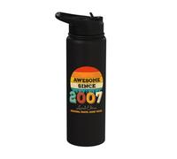 19 & Awesome Since 2007 - Limited Edition 19th Birthday Stainless Steel Insulated Water Bottle