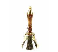 19 cm Brass School dinner Hand Reception Bell With Wooden Handle