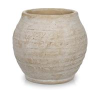 19 CM Rustic Vase 7.4" Decorative Ceramic Flower Vases Vintage Farmhouse Pottery Vases Boho Beige Vase for Dried Flowers Pampas Grass Table Centrepiece Living Room Home Decor