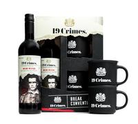 19 Crimes Red Wine Gift Set - Red Blend Australia 750ml and 2 x Official Licensed 19 Crimes Mugs, Official Licensed, Wine Gifts for Men & Women, Birthday Hamper, Stocking, Christmas