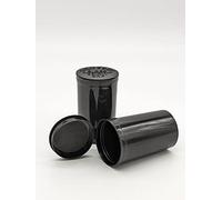 19 Drams 225 pcs/Box Pop Top Containers vials, Herbs & Medicine Container, Squeeze containers Color Black
