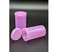 19 Drams 225 pcs/Box Pop Top Containers vials, Herbs & Medicine Container, Squeeze containers Color Transparent Pink