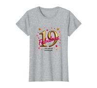 19 & Fabulous Birthday Gift - Celebrate in Style T-Shirt, Women, Heather Grey, S