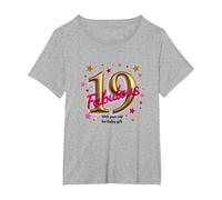 19 & Fabulous Birthday Gift - Celebrate in Style T-Shirt, Women's Plus, Heather Grey, 1X