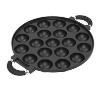 19 Holes Takoyaki Pan, Nonstick Cast Iron Aebleskiver Pan Mini Pancake Maker, Japanese Takoyaki Grill Pans Home Pancake Baking for Eggs Crepe, Poffertjes, Octopus Meatball