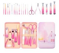 19 in 1 Manicure Set 19pcs Stainless Steel Nail Clipper Kit 4X Nail Clippers Pedicure Hygiene Nail Care Tools Ingrown Toenail Clippers Nose Scissors Cuticle Nipper Beauty Grooming Kit for Men Women