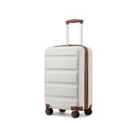 (19 inch) 19/24/28 Inch ABS Hard Shell Suitcase Cream Color Luggage with 4 Spinner Wheels and Dial Combination Lock