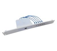 19-inch 1U Network Rack Mount for Ubiquiti Gateway UCG-Ultra and UXG-Max, Includes Keystones and Cables (White)