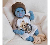 19 Inch 48cm Alien Reborn Baby Boy Doll Full Silicone Real Life Newborn Dolls Anatomically Correct Gift Set for Kids 3+ and Collectors